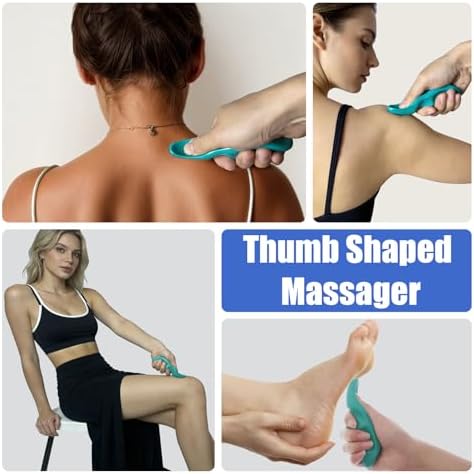 Deep Tissue Massage Tool Set, 3-Piece Ergonomic Thumb Massagers with Grip Handle, Handheld Self-Massage Knobs for Full Body - Image 3