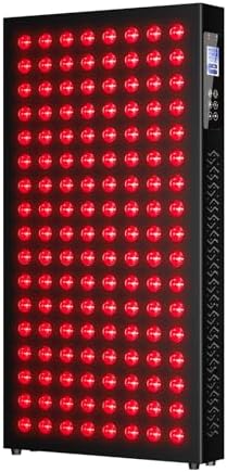 Red Light Therapy,Dual Chip Clinical Grade LED Device with LCD Display Timer Near-Infrared Light 630nm 660nm 810nm 830nm 850nm,Ideal for Face,Body,Pain Relief,Skin Health (Black, 136) by Fumitt