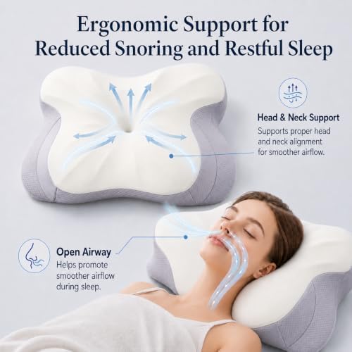 Cervical Neck Pillow for Pain Relief,Memory Foam Ergonomic Pillow - Image 3