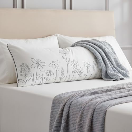 Sanmetex Floral Decorative Throw Lumbar Pillow Cover 14x36 Inch - Image 2