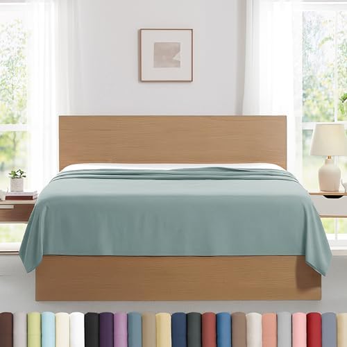 Hotel Quality King Flat Sheets Only 2 Pack Microfiber Top Sheet Steel Blue by SouthshoreFineLivingInc