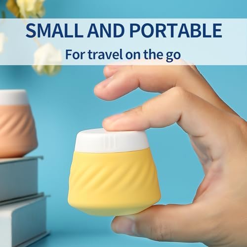 Gemice Travel Containers for Toiletries, Silicone Cream Jars TSA Approved Travel Size Containers with Toiletry Bag, Wide Mouth Leak-proof Travel Accessories with Lid for Cosmetic Cream (4 Pack) - Image 2