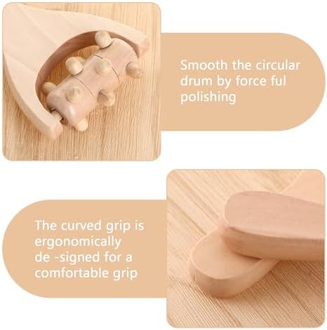 Abeillo 3Pcs Wood Therapy Massage Tools Wooden Massage Rollers, Hand Massage Tools Manual Muscle Roller Stick for Relaxes Thigh, Leg, Hands Full Body Muscle Men Women - Image 6
