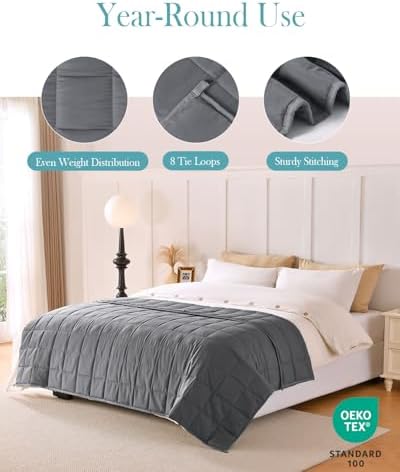 Topblan Cooling Weighted Blanket for Adults, 20 lbs 60 x 80 Queen Size Bed - Image 5