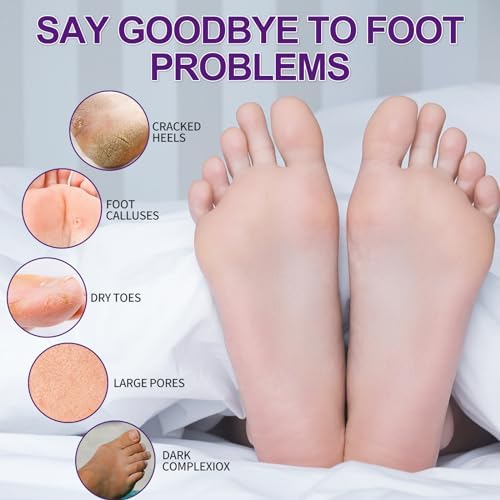 24 PCS Foot Soak, Pedicure Kit Foot Soak Set With Bubble Salt, Sugar Scrub, Massage Mask, Massage Lotion In a Box 4 Step Foot Spa Kit For Dry Cracked Feet, Tired Feet, 6 Set Lavender - Image 2
