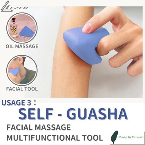 LEZER Trigger Massage Point, Manual Massage Ball, Muscle Knots Relief Tool, Myofascial Release, Physical Therapy, Deep Tissue Back Massage, Plantar Fasciitis, 2.9 in x 2.1 in (Blue) - Image 5