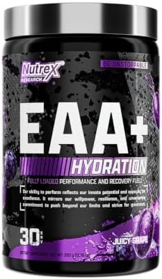 Nutrex Research EAA Hydration | EAAs + BCAA Powder | Muscle Recovery, Strength, Muscle Building, Endurance | 8G Essential Amino Acids + Electrolytes | (Packaging My Vary) 30 Servings (Juicy Grape) - Image 4