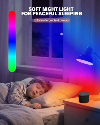 Travel White Noise Sound Machine 20 Sounds, Portable Sound Machine for Adults Sleep, Mini Sleep Aid with Adjustable Volume, 3 Timers, Colorful Night Light, Rechargeable for Baby, Home, Registry Gift - Image 5