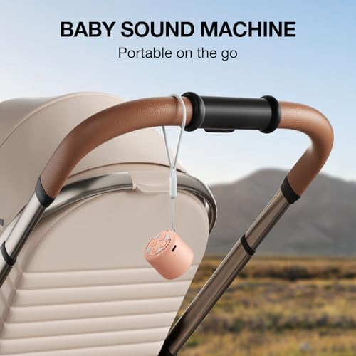 White Noise Machine Baby Portable Sound Machine,LEICEX Travel Sound Machine,15 Non-Looping Sound Timer and Memory Play, Mini White Noise Machine for Sleeping Office Travel （Peach） - Image 5