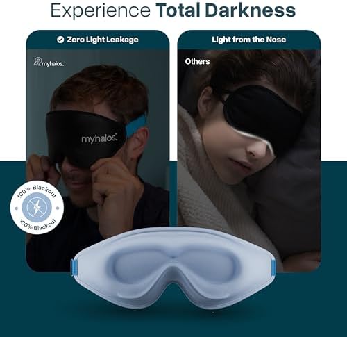 MyHalos® Sleep Mask for Men and Women, 3D Blackout Eye Masks for Sleep - Image 4