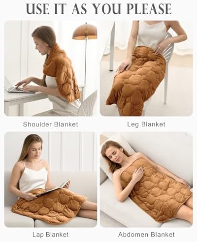 Cottonblue Small Weighted Lap Blanket Pad for Adults 7 lbs 24"x29", Brown - Image 6