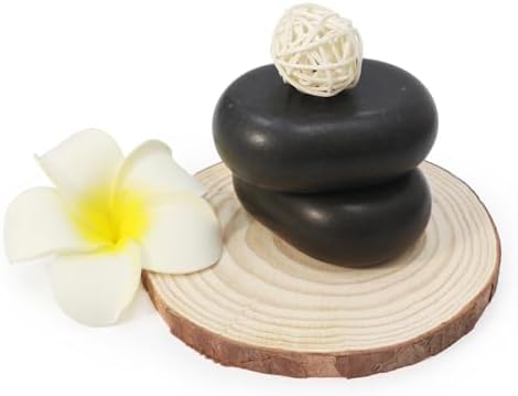 Master Massage Large Flat Ovular Basalt Hot Stone Set – 8-Piece Pack (3" x 2" x 1") for Professional Spa and Massage Therapy, Relaxation - Image 2