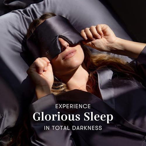 DROWSY Silk Sleep Mask - Face-Hugging, Padded Cocoon for Luxury Sleep in Total Darkness - 100% Pure Mulberry Silk (Moonlight Shadow) - Image 6