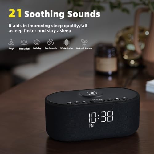 Sound Machine Alarm Clock for Bedrooms with 21 Soothing Sounds - Image 3
