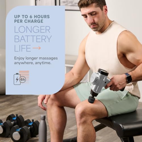 LifePro Sonic Massage Gun Percussion Muscle Massager, 8 Heads & 5 Speeds - Image 4