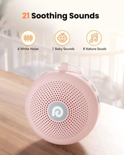 Dreamegg Sound Machine - Portable Sound Machine for Baby Adult, Features Powerful Battery, 21 Soothing Sound, Noise Canceling for Office & Sleeping, Sound Therapy for Home, Travel, Gift - Image 3