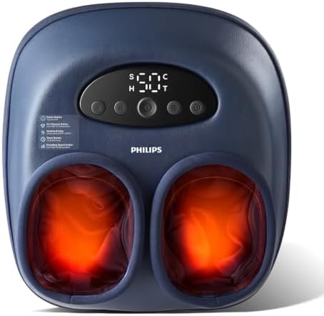 PHILIPS Foot Massager with Heat, Shiatsu Kneading & Air Compression, Blue by PhilipsWater