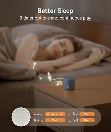 Dreamegg Travel White Noise Machine - Portable Sound Machine for Baby Adults, Travel Sound Machine for Sleep, 16 Nature Sound, Timer, White Noise Machine for Sleeping Gift, Navy - Image 6