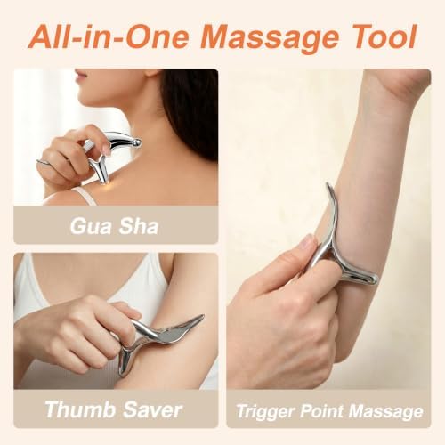 Pressure Point Massage Tool for Deep Tissue - Metal Gua Sha Tools - Image 4