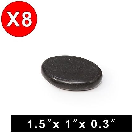 8-Piece Basalt Hot Stone Set for Toes – Natural Black Massage Stones for Spa, Relaxation & Healing – Skin Care Heating Tools for Foot Therapy - Image 5