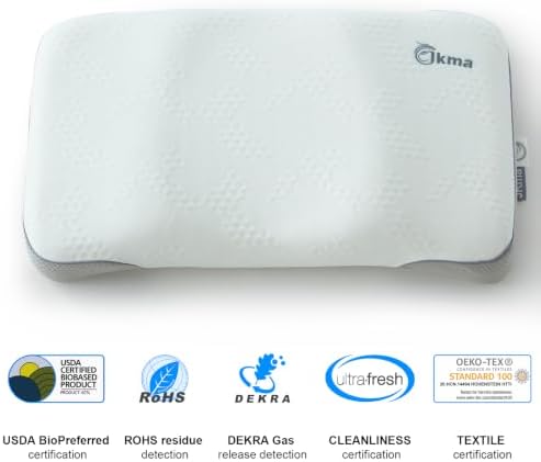 JKma Bio-Based Cervical Neck Pillow, Soft Support, Deep Pressure Relief - Image 4