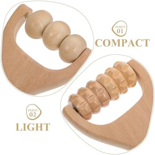 Ciieeo 4pcs Wooden Massage Roller Set, Full Body Massage Roller Tool for Hand, Foot Leg Recovery, Home Self Tools - Image 4