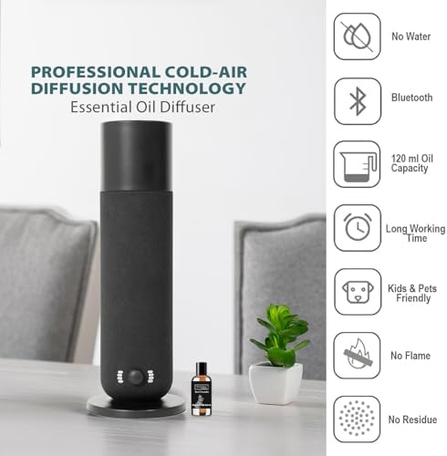 Smart Waterless Essential Oil Diffuser, Scent Air Diffuser with Roy Tranquility Oil Set for Homes Offices Hotels, Covers Up to 1000 Sq.Ft, Adjustable Mist & Timer - Image 3