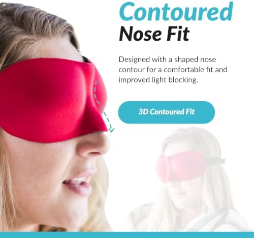 Dream Essentials Sweet Dreams Contoured Sleep Mask Kit, Royal Blue Eye Mask for Sleeping with Travel Pouch, Earplugs, Lash Space, Quick Release Strap, Light Blocking Travel Accessories Gift Set - Image 6