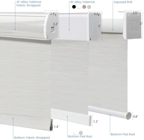 Motorized 100% Blackout Roller Shades – Custom Smart Blinds with Remote Control, Rechargeable Battery or Plug-in Motor, Tuya WiFi Optional, Home & Office Automatic Window Shades (Mocha Gray/CH9565) - Image 5