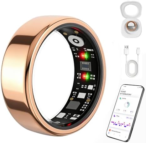 Smart Ring Gen 3 for Women Men, IP68 Waterproof Health Tracker Rosegold,14 by AutrefoisElf