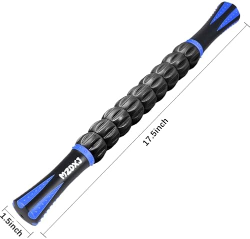 Muscle Roller Massage Roller Stick- Deep Tissue Fascia Blaster for Myofascial Pain Relief, Lymphatic Drainage & Body Sculpting, Handheld Physical Therapy & Recovery Tool ​(Blue & Black - Image 2