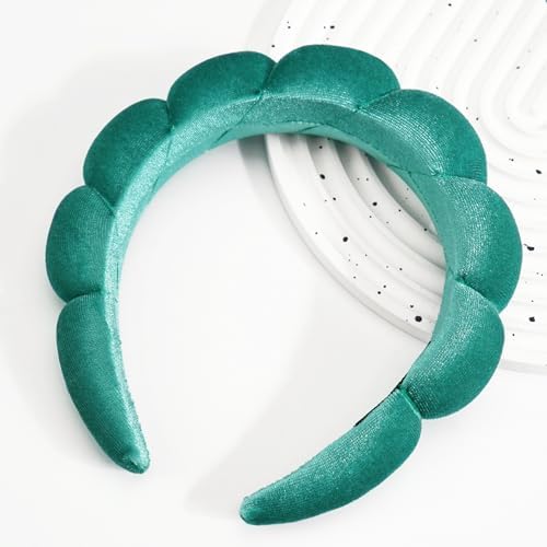 Ayesha Soft Velvet Headband for Women and Girls, Wrap Hairband for Washing Face, Shower, Makeup, Skincare, 1 Count (Pack of 1), Green - Image 4