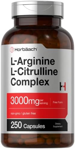 Horbäach L-Arginine L-Citrulline Complex | 3000mg | 250 Capsules by HORBAACH