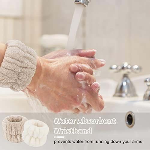 WHAVEL 6PCS Spa Headband and Wristbands Set for Washing Face Makeup - Image 3