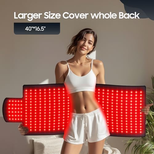 LITDUCK Body Red Light Therapy Mat, Eligible Red Light Therapy Blanket, 2in1 LEDs(660nm& 850nm), Premium Leather, Adjustable Timer & Intensity - Image 3