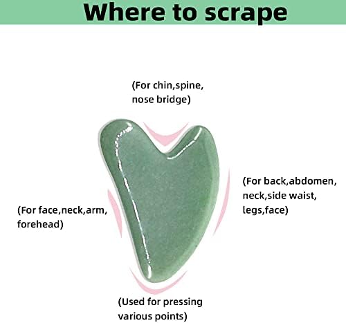 Gua Sha Facials Tools for Jaw Massage Tools Board Natural Jade Stone for SPA Acupuncture Therapy Trigger Point Treatment - Image 3