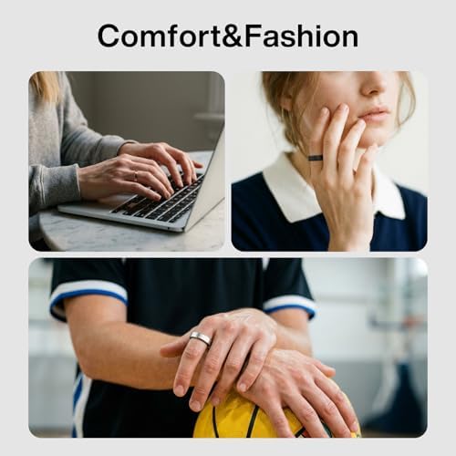 POBOVi Gen 2 Titanium Smart Ring for Women & Men, Sleep & Heart Rate Tracker, No Subscription, Size Before You Buy (Gold, 9) - Image 6