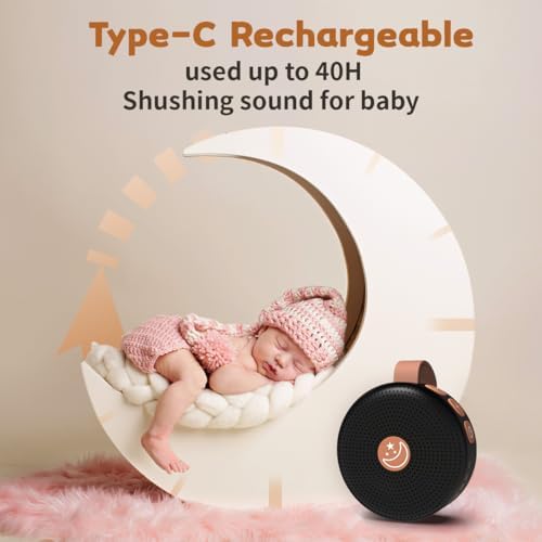 Portable Sound Machine Mini White Noise Machine Baby Shushing Brown Noise Machine with 30 Soothing Sounds for Kids Adults Dogs Auto-Off Timer 32 Volume Levels Sleep Machine for Home Office Privacy - Image 3