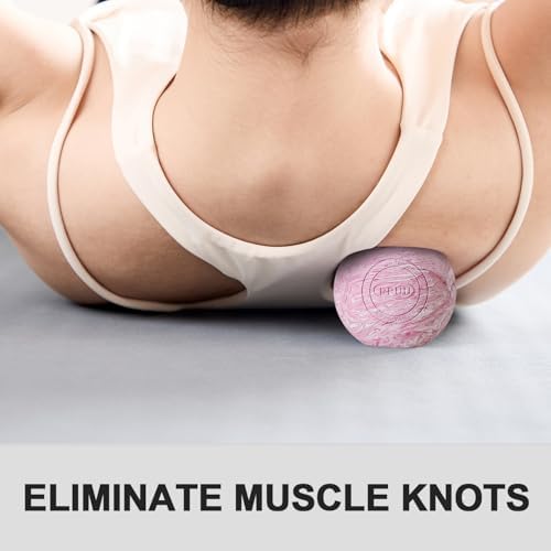 Massage Lacrosse Ball, 2.5 Inch Firm Solid Rubber Deep Tissue Ball for Myofascial Release, Plantar Fasciitis & Muscle Knot Relief, for Foot, Glutes, Shoulder Blades, Calves, 1 Count Pink - Image 3