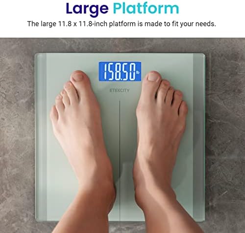 Etekcity Digital Electric Bathroom Scale for Body Weight, 400 lbs, White, ‎11.8 x 11.8 inches (Pack of 5) - Image 5