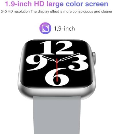 EarlySincere Smart Watch for Men Women with Bluetooth Call,1.9'' HD Full Touch Screen Fitness Watch, Smartwatch with IP67 Waterproof with Blood Pressure Sleep Monitor for Android and iOS - Image 3