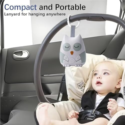 PandaEar Portable White Noise Machine for Baby, 15 Soothing Sound, Night Light, Sleep Sound Timer and Powered by USB for Baby Kids (Owl) - Image 6