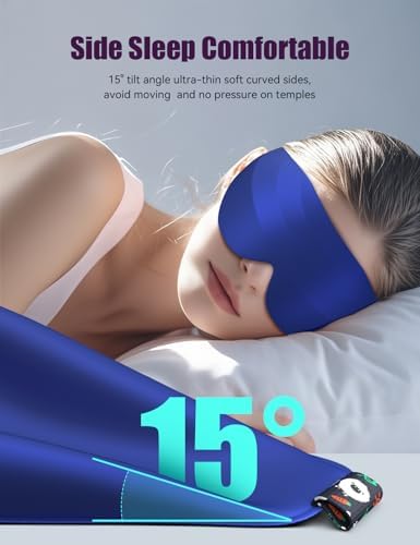 Sleep Mask for Side Sleeper Women Men, EVA BELLE Eye Mask for Sleeping Light Blocking, 3D Sleeping Mask Blackout, Soft Breathable Eye Shade Cover with Adjustable Elastic Strap for Travel Home Nap Rest - Image 5