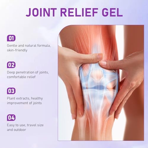 2 PCS Joint Gel Purple Gel, Purple Relief Soothing Massage Cream, Joint Activities Throughout The Body, Effective Soothes for Knees, Hands, Lumbar, Neck and Shoulders - Image 5