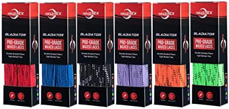 Rollerex Gladiator Waxed Skate Laces (Multiple Size & Color Options) - Quad, Ice, Roller, More by Rollerex
