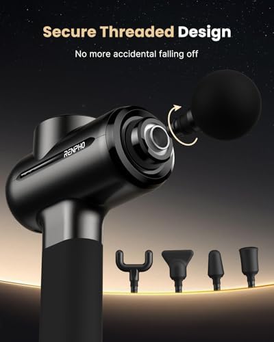 RENPHO Active Evo Massage Gun, Gifts for Men Women Deep Tissue Back Handheld Massage with 8-12mm Amplitude Heavy-Duty, FSA Approved Percussion Professional Muscle Massager Gun for Athtetes HSA - Image 7