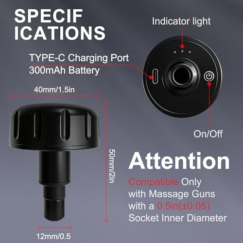LEERCON Heating Head for Small Massage Gun - Image 2