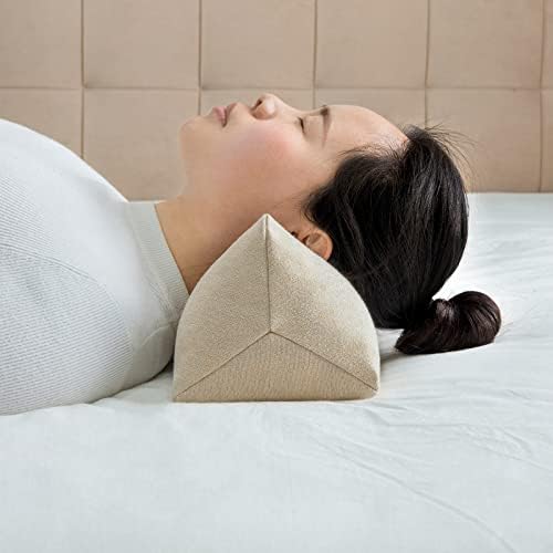 Buckwheat Neck Support Pillow Cervical Neck Cylinder Bolster Pillow,Buckwheat Hulls Adjustable Roll Pillow,Neck Pain Relief for Back and Side Sleepers Round Pillows for Lunch Break beige, 6*15 inch - Image 4