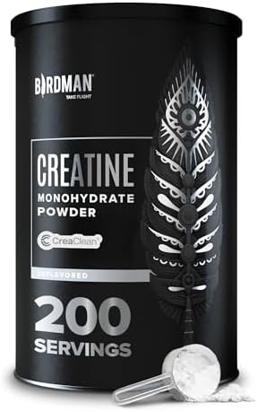 BIRDMAN Micronized Creatine Monohydrate Powder, Muscle Recovery, Caffeine Free, Creatine Pre Workout, Vegan, Post Workout, Gluten Free, Sugar Free | 200 Servings (5 Grams Each) | 2.2lb. by HOME