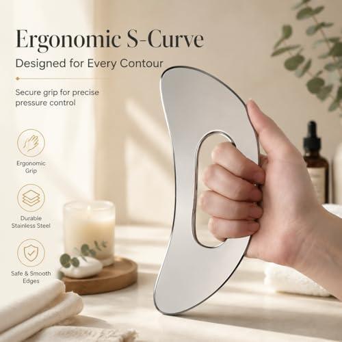 Stainless Steel Gua Sha Tool Ergonomic Body Muscle Scraping Massage Scraper - Image 5